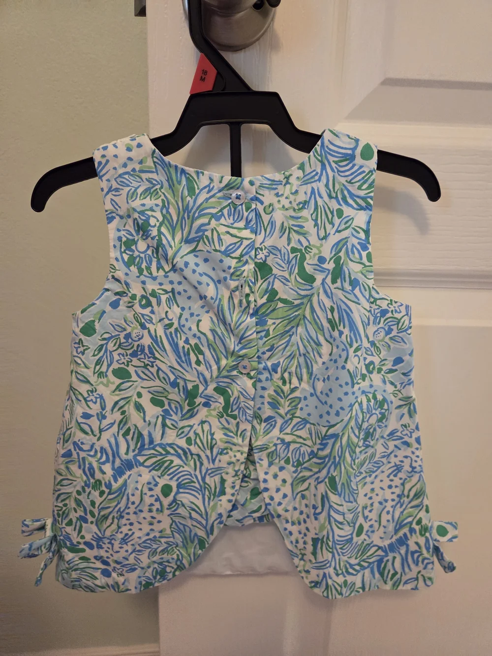 Lilly Pulitzer Kids Pink Label with Blue & Green Floral Trim